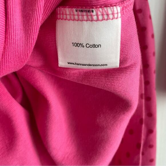 Hannah Andersson pink polka dot long sleeve dress button front size 8 - Picture 10 of 11